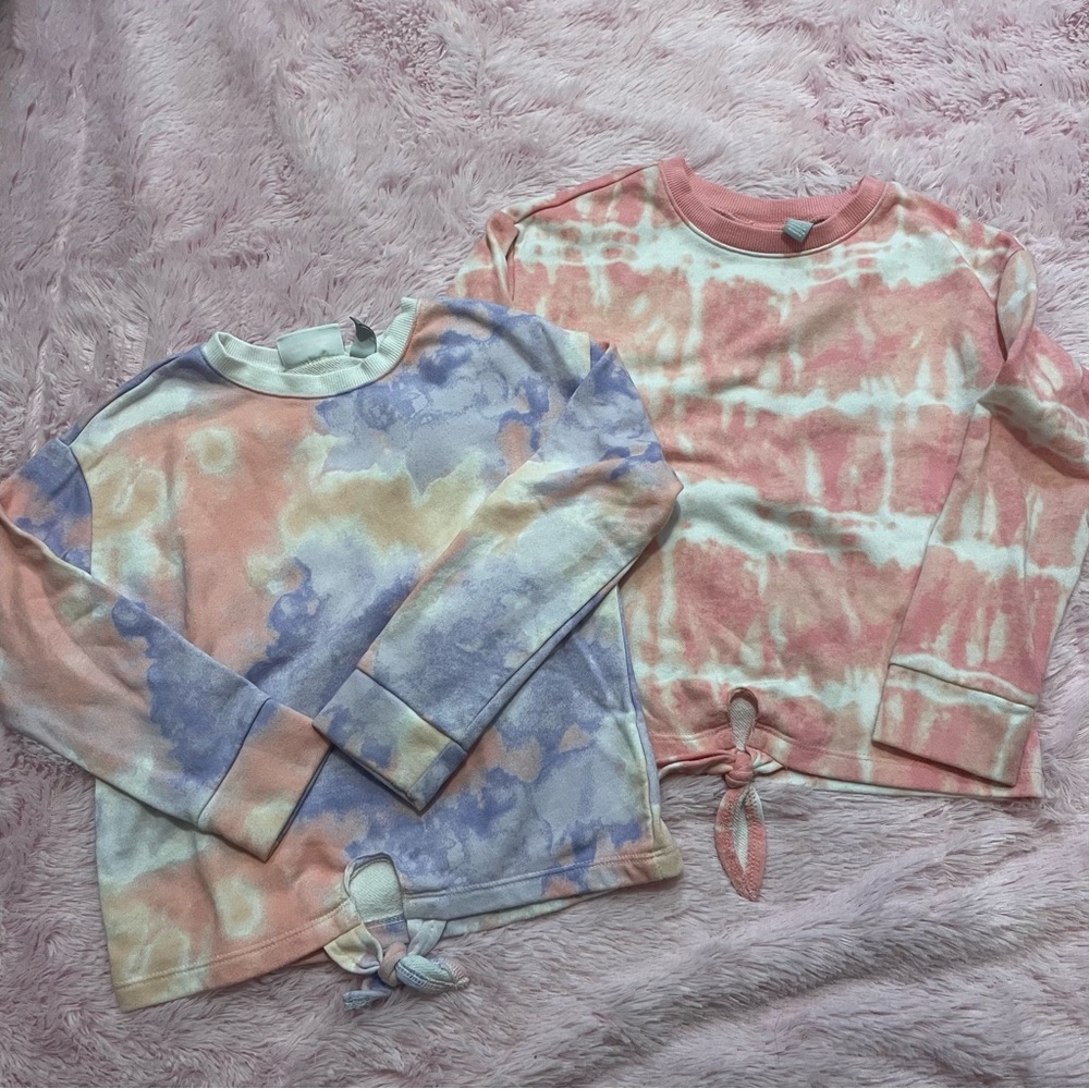 🎀5/$25🎀 Children’s Place girls tie dye sweatshirt set of 2 euc girls 5/6